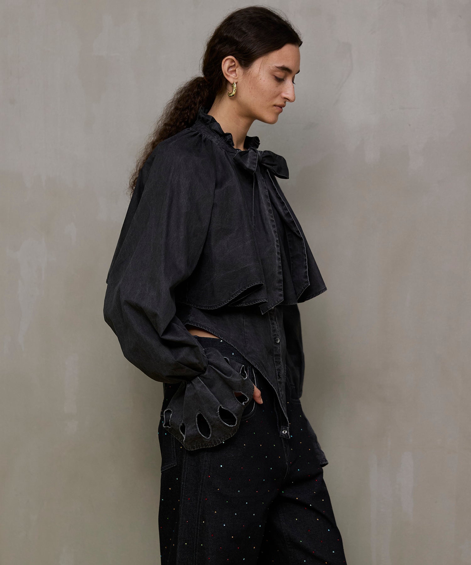 [26SPRING PRE-ORDER] 러플 셔츠 바디수트