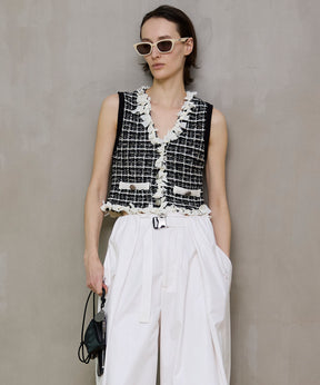 【26SPRING PRE-ORDER】Tweed Knit Vest