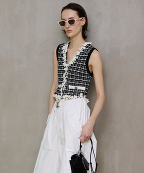 【26SPRING PRE-ORDER】Tweed Knit Vest