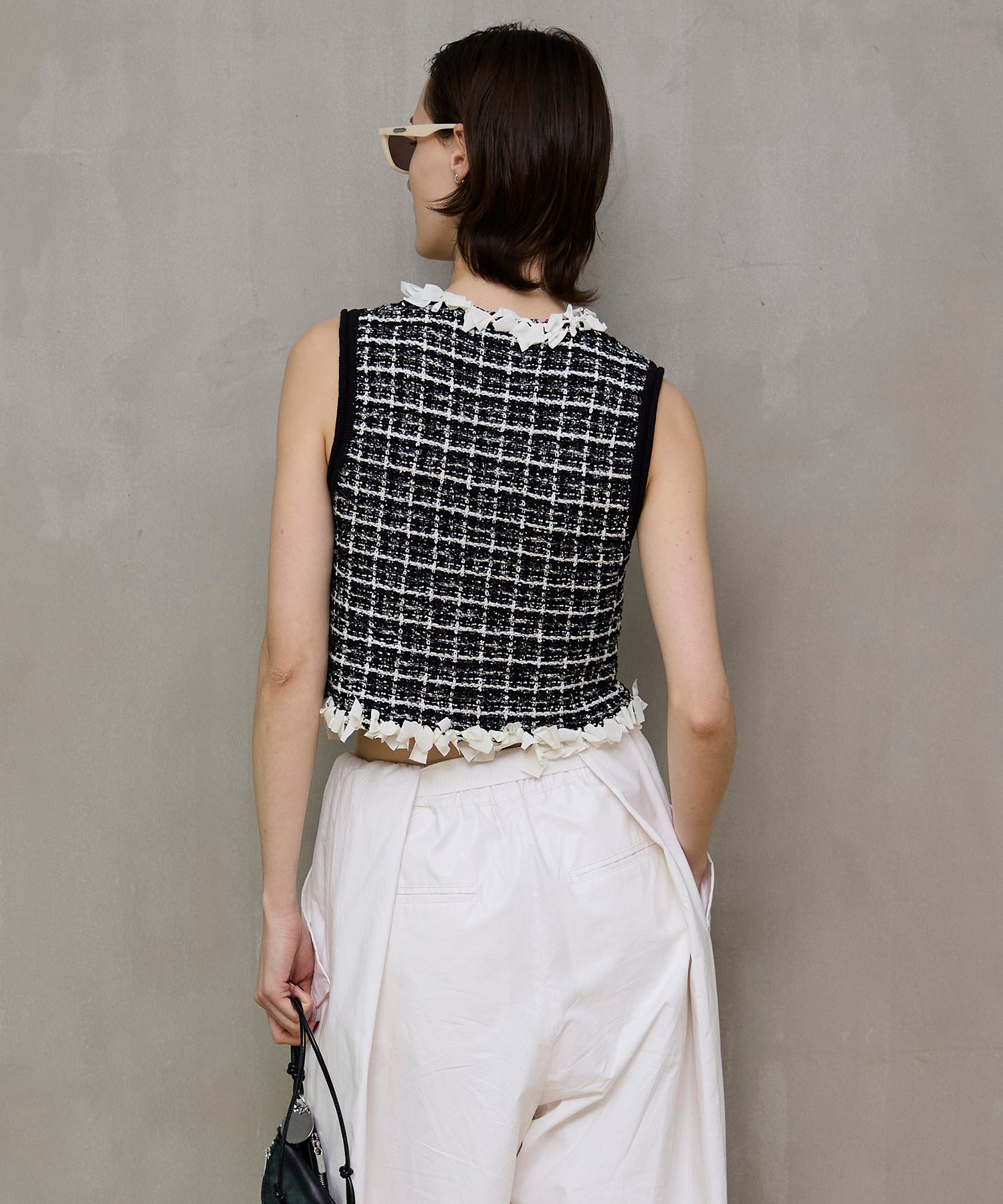 【26SPRING PRE-ORDER】Tweed Knit Vest