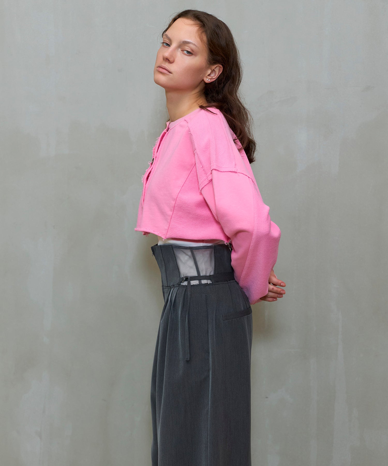 【26SPRING PRE-ORDER】2-Way Short Sweat Cardigan