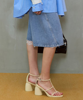 【26SPRING PRE-ORDER】Plump Heel Nude Sandals