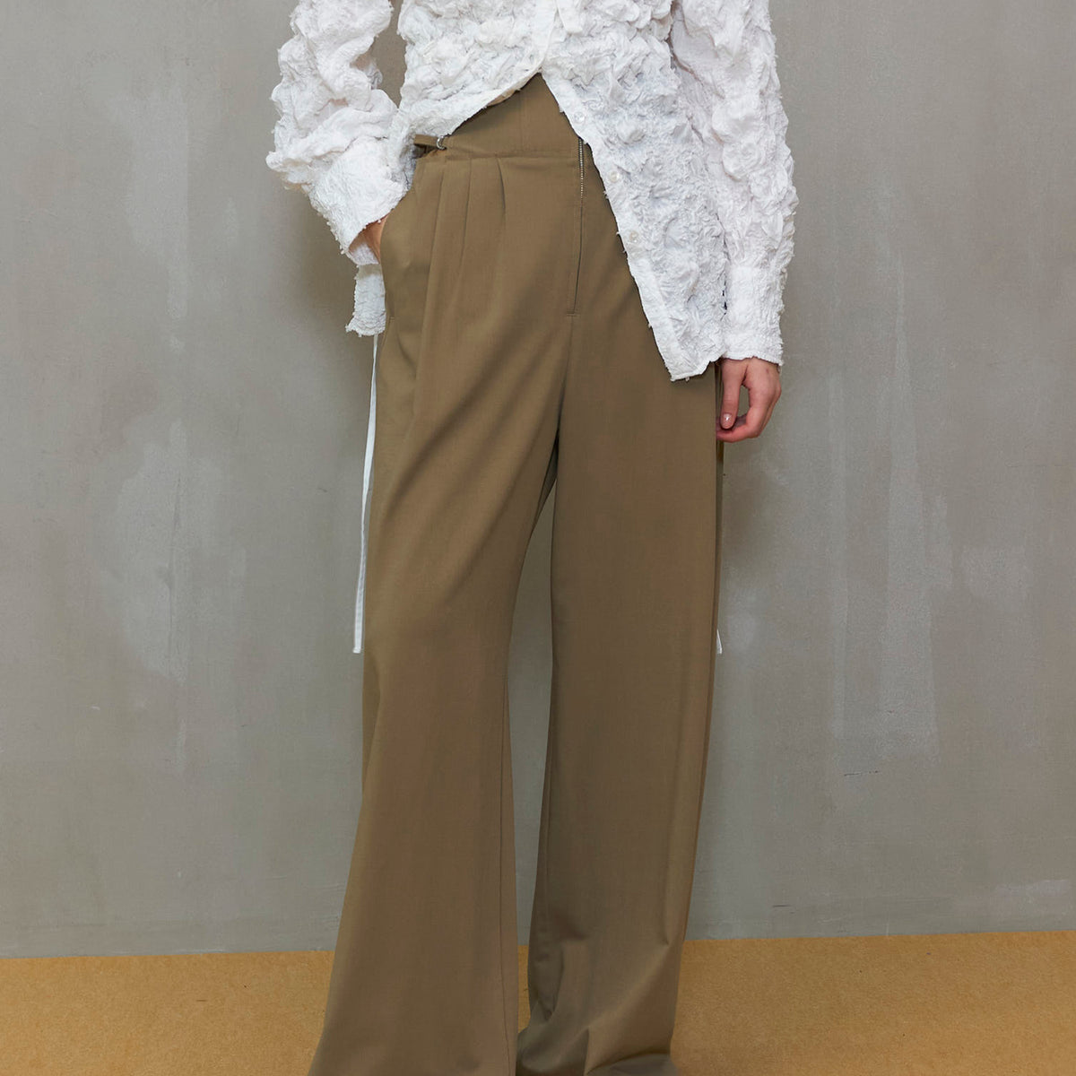 SALE】High Waist Wide Pants
