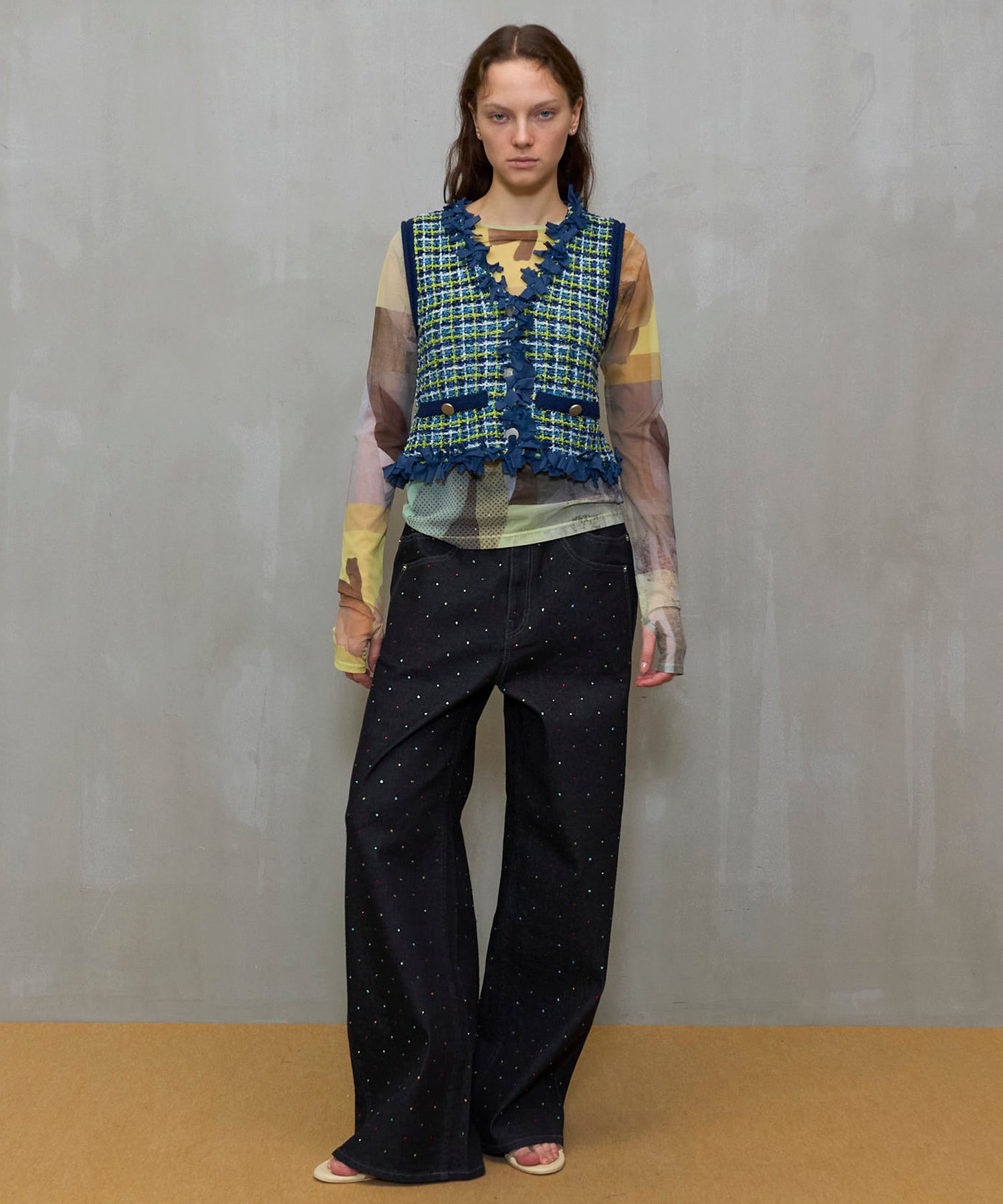 【26SPRING PRE-ORDER】Tweed Knit Vest