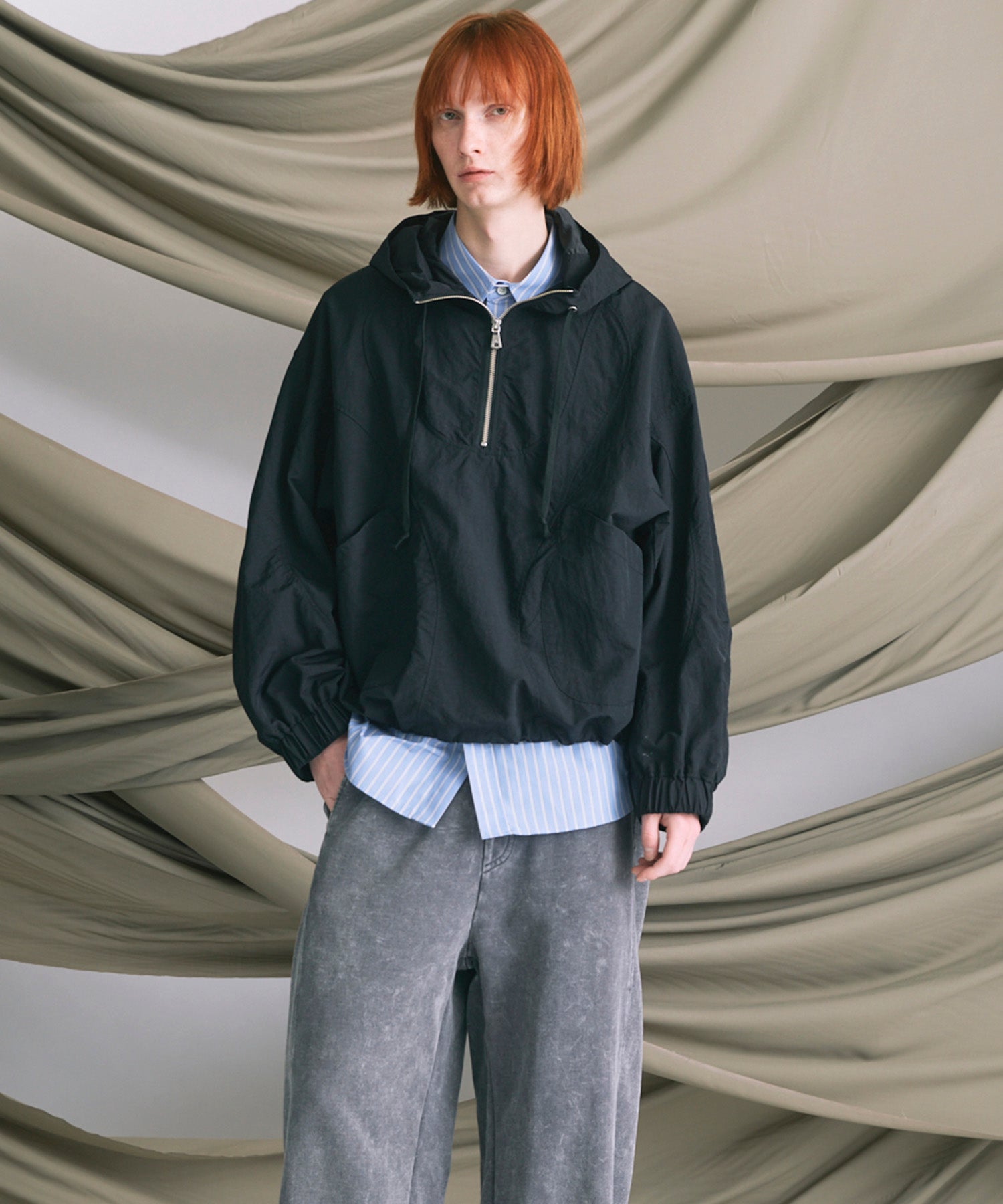 Prime-Over Half Zip Anorak Blouson