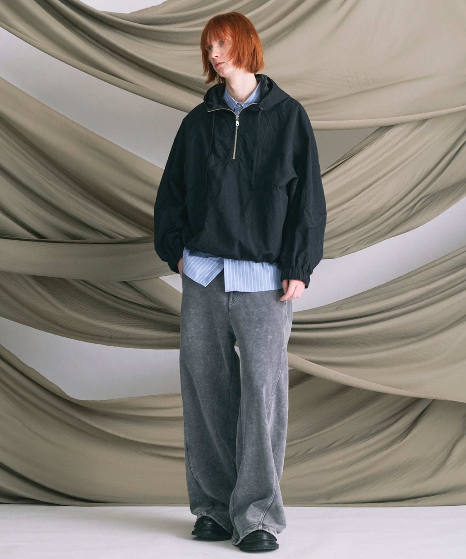 4 색 샹 브레이 세탁 가능한 양모 피크 라펠 더블 가슴 재킷