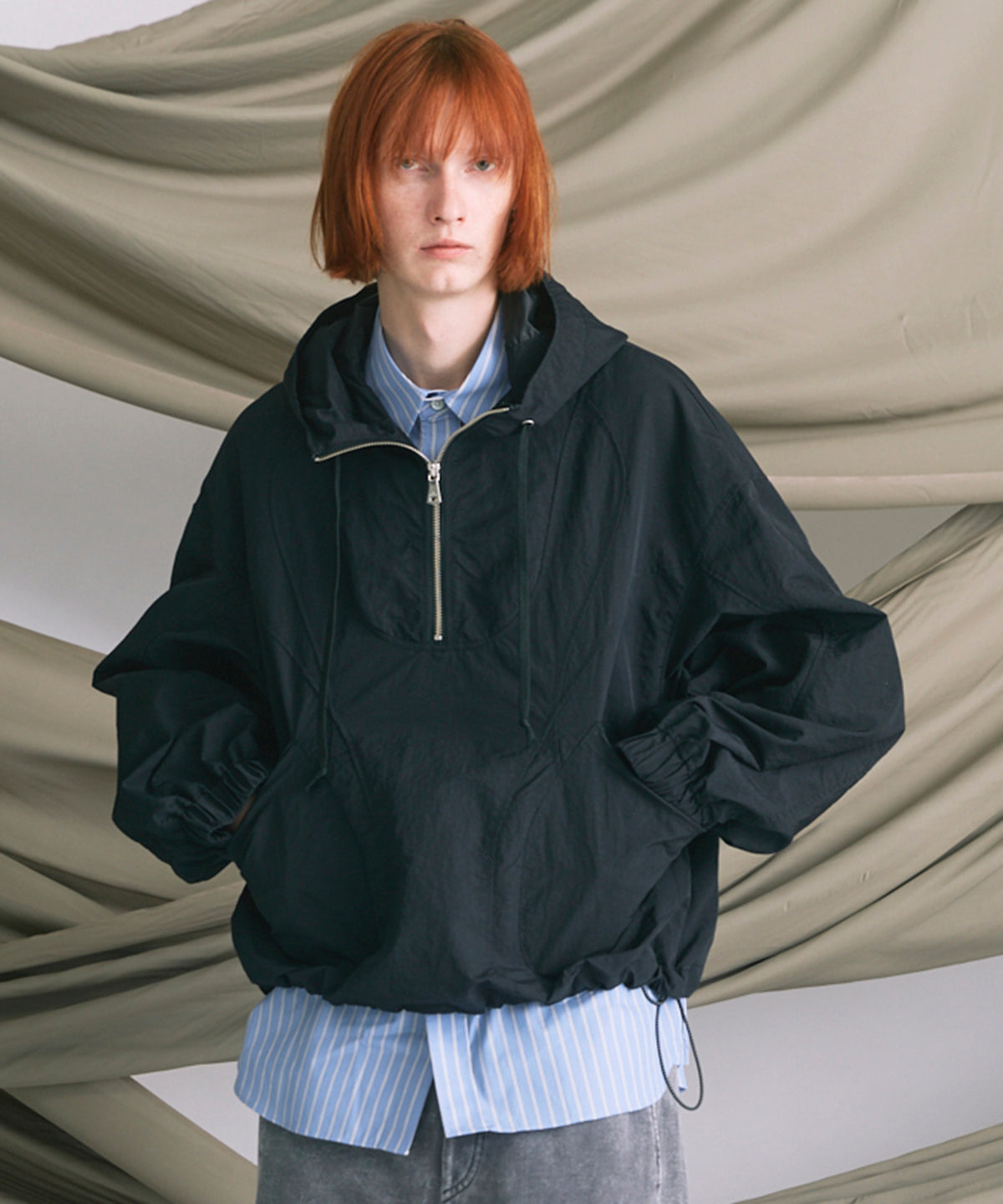 Prime-Over Half Zip Anorak Blouson