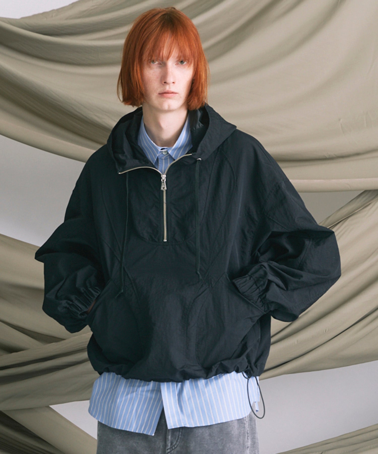 Prime-Over Half Zip Anorak Blouson