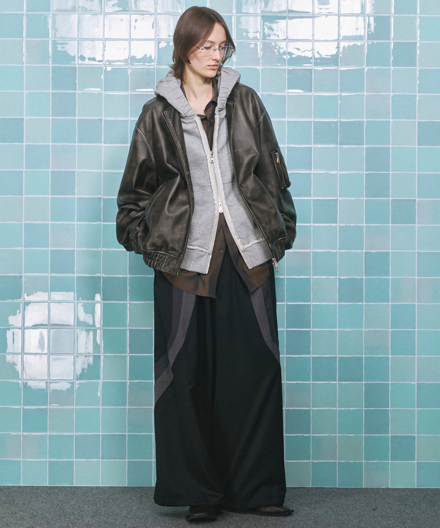 [25AW预购]细微差别图形手工缝制长袖T恤