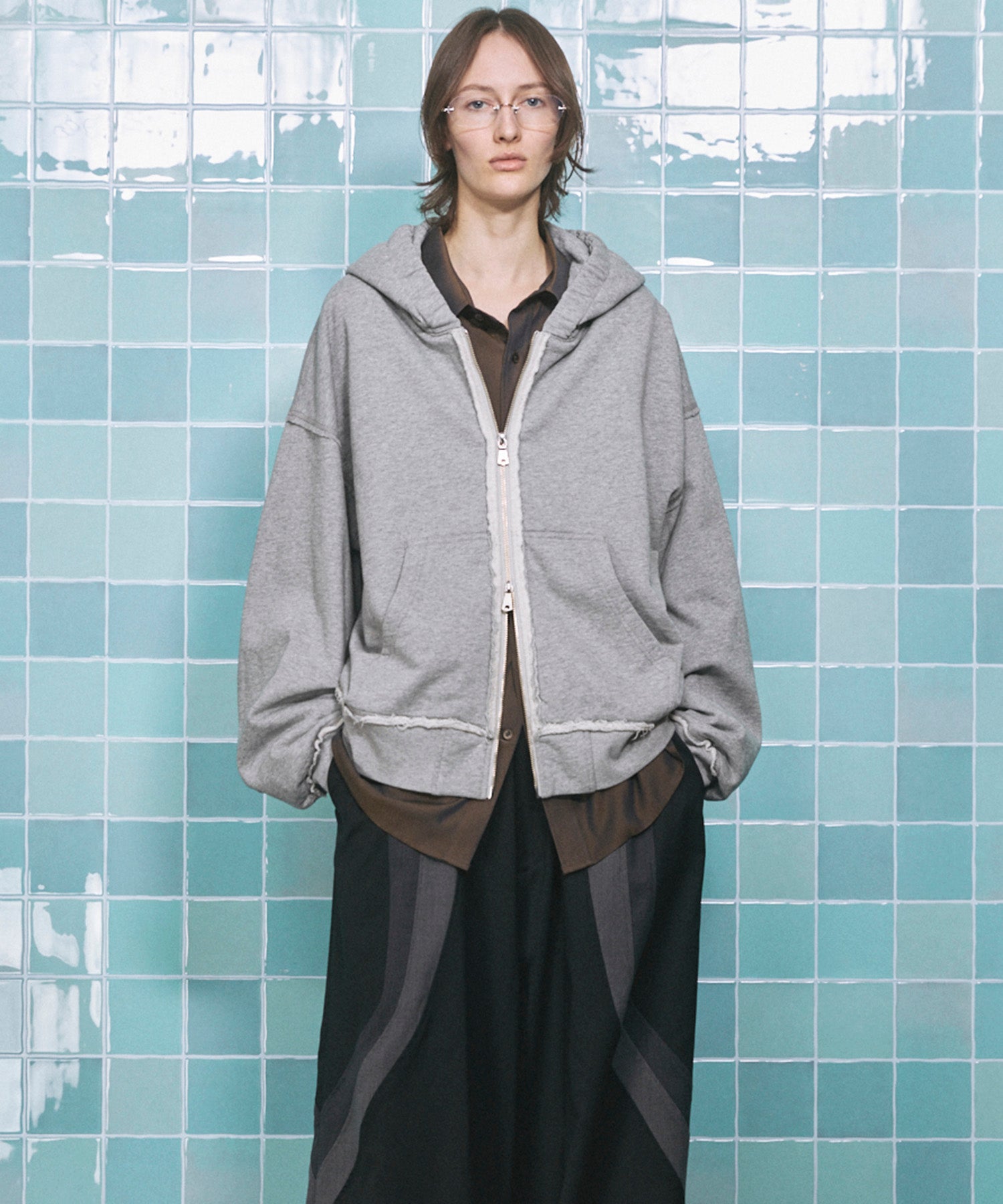 [25AW预购]细微差别图形手工缝制长袖T恤