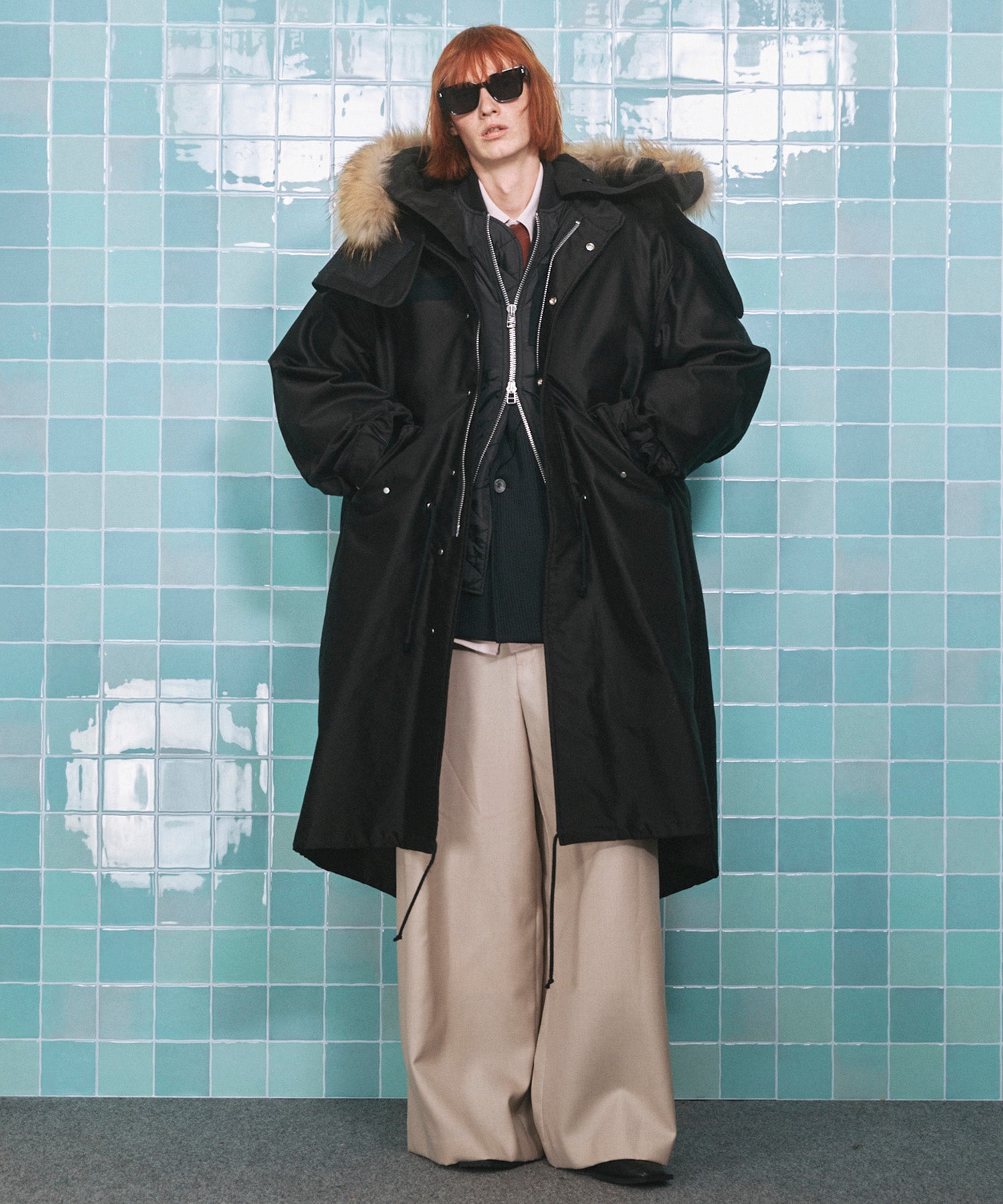 4 색 샹 브레이 세탁 가능한 양모 피크 라펠 더블 가슴 재킷