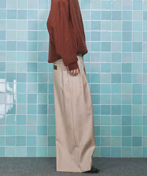4 Colors CHAMBRAY WASHABLE WOOL BAGGY WIDE PANTS