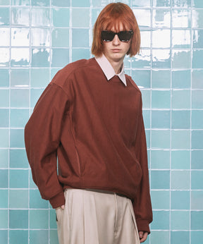 Prime-Over Crew Neck Pullover Sweatshirt