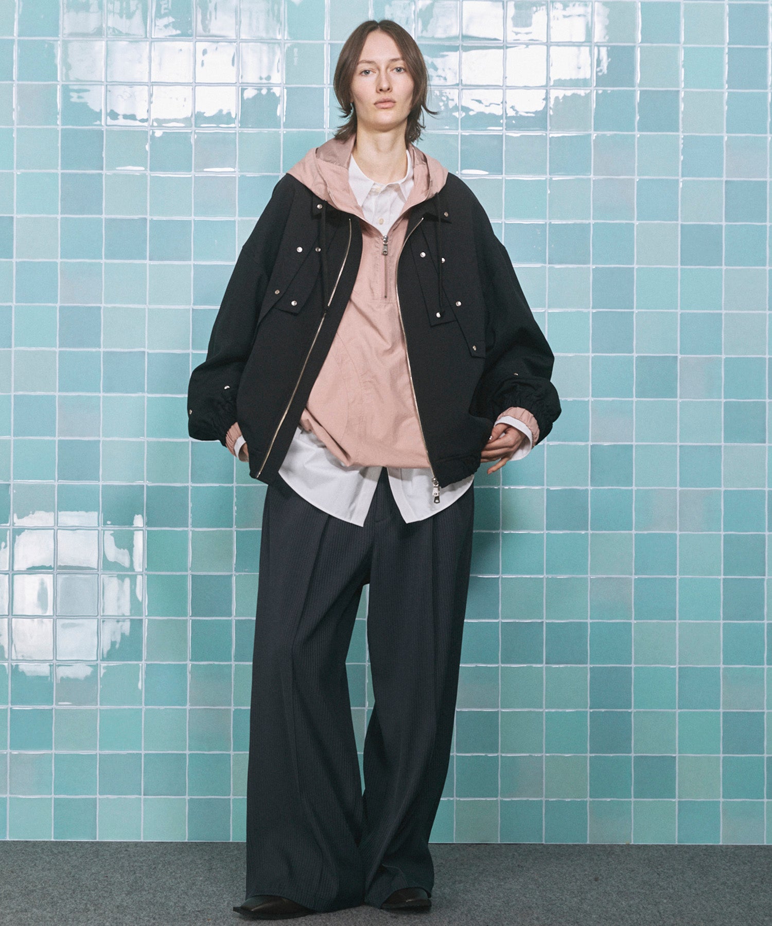 Prime-Over Half Zip Anorak Blouson