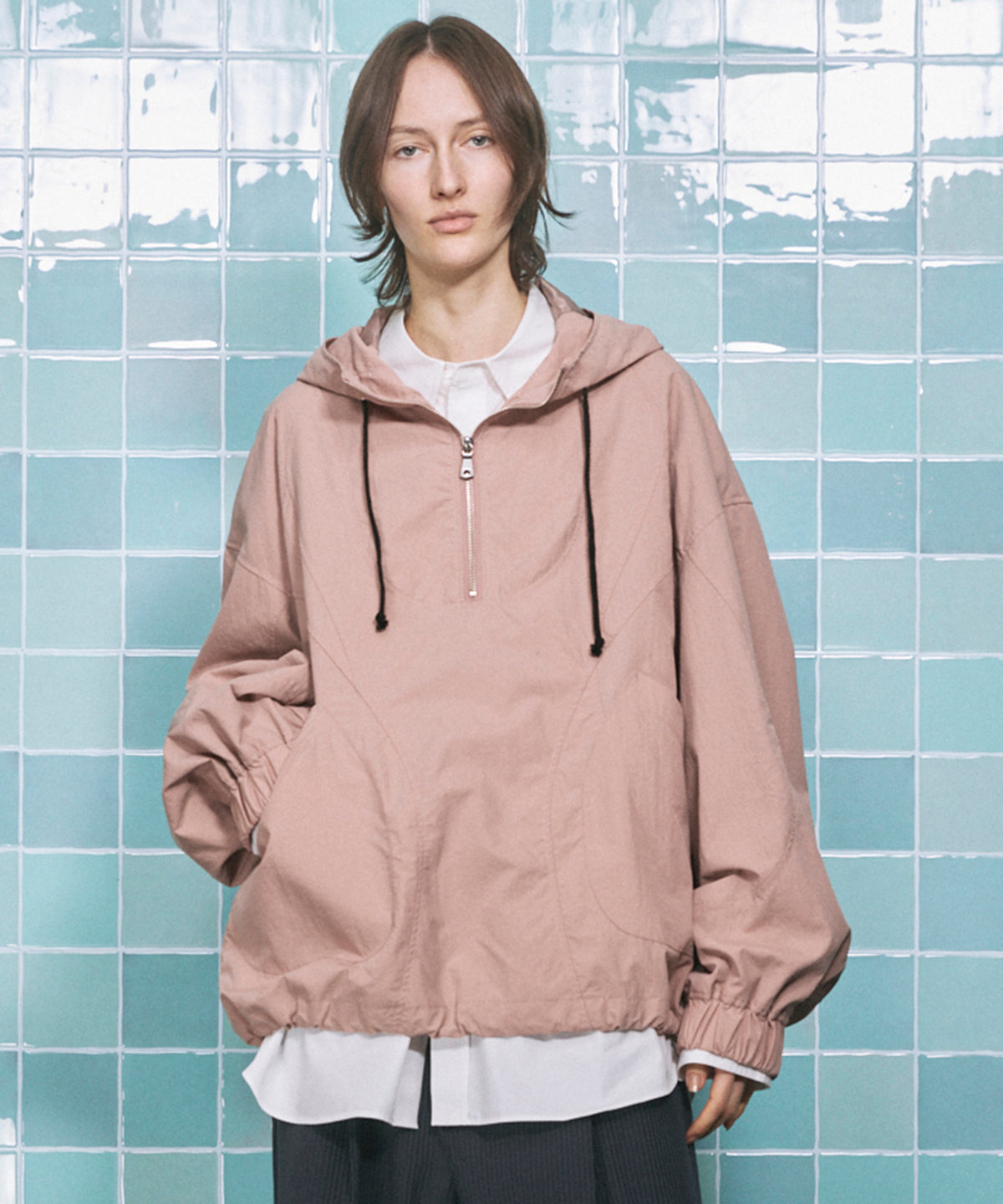 Prime-Over Half Zip Anorak Blouson