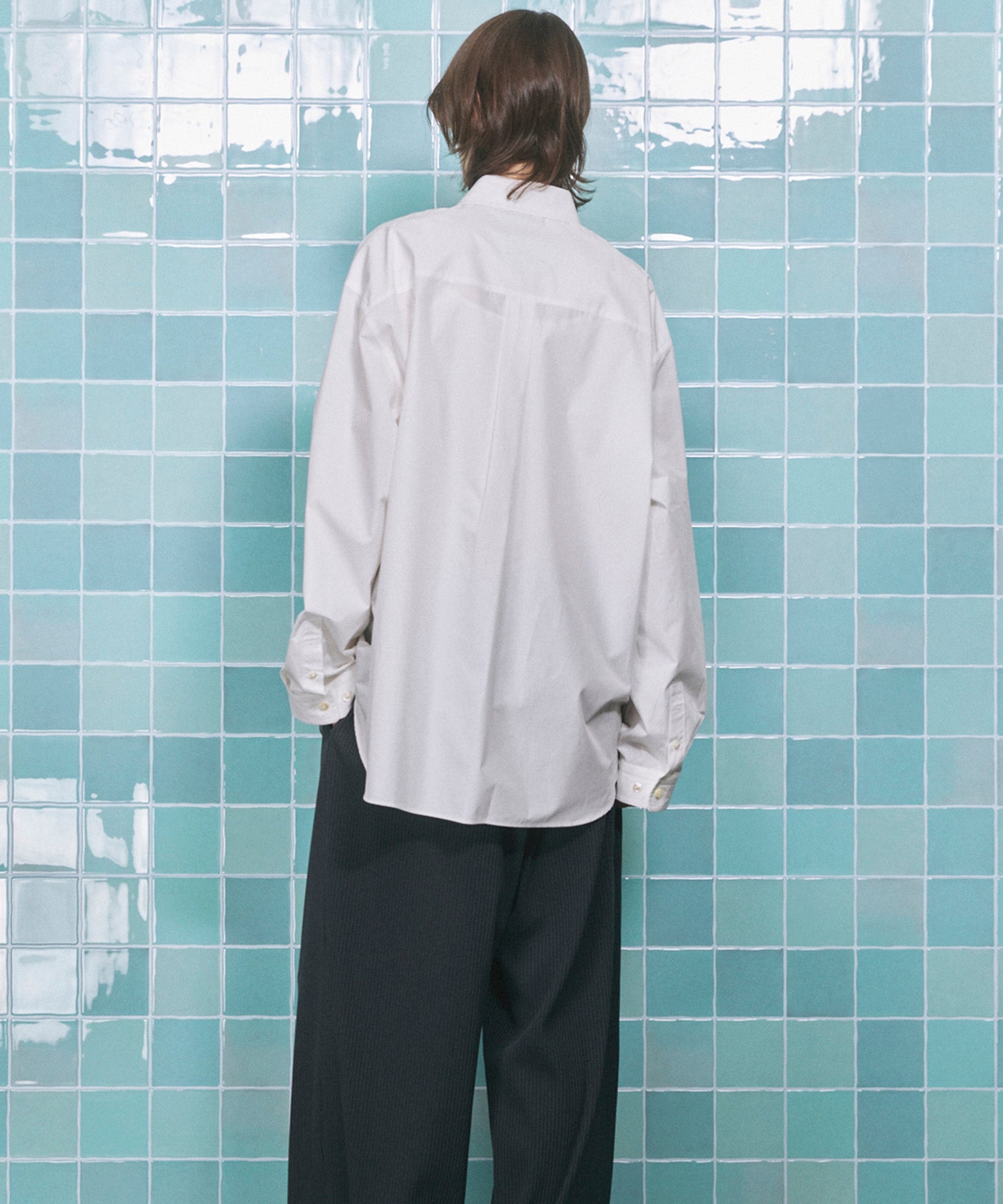 4 색 샹 브레이 세탁 가능한 양모 피크 라펠 더블 가슴 재킷