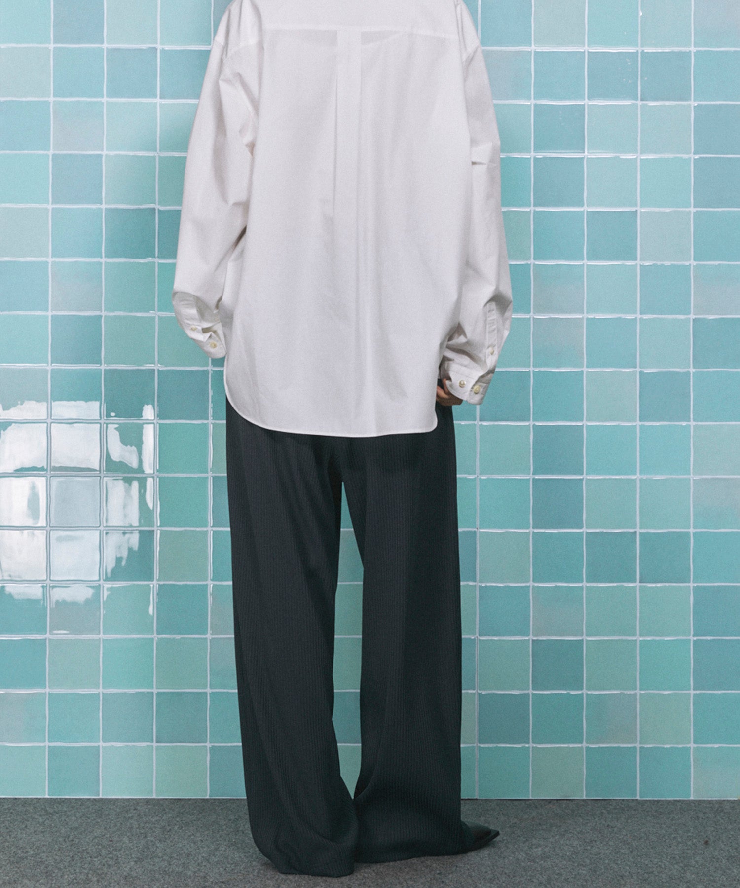 4 색 샹 브레이 세탁 가능한 양모 피크 라펠 더블 가슴 재킷