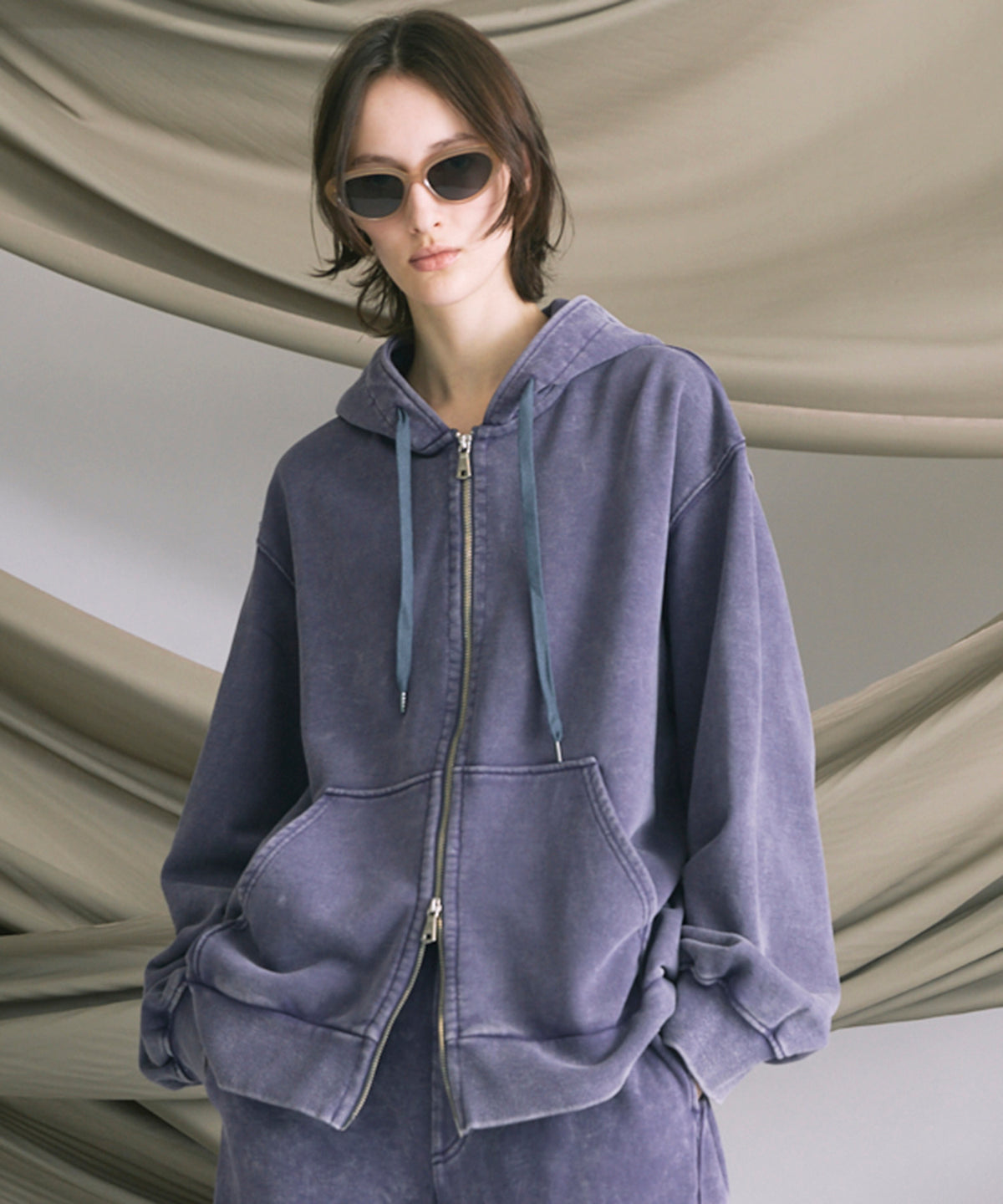 【ONE-MILE WEAR】Prime-Over Fade Zip Hoodie