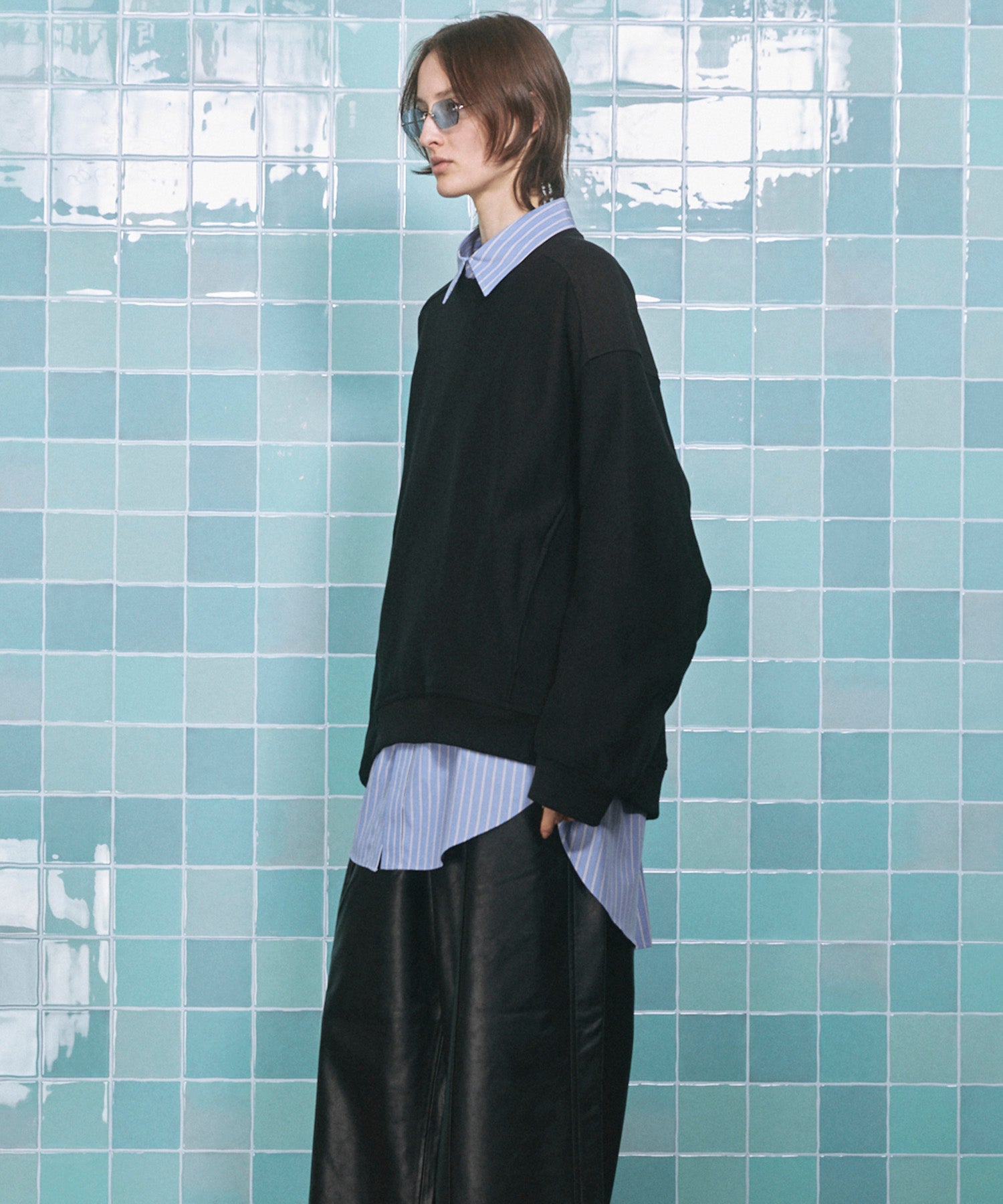 Prime-Over Crew Neck Pullover Sweatshirt