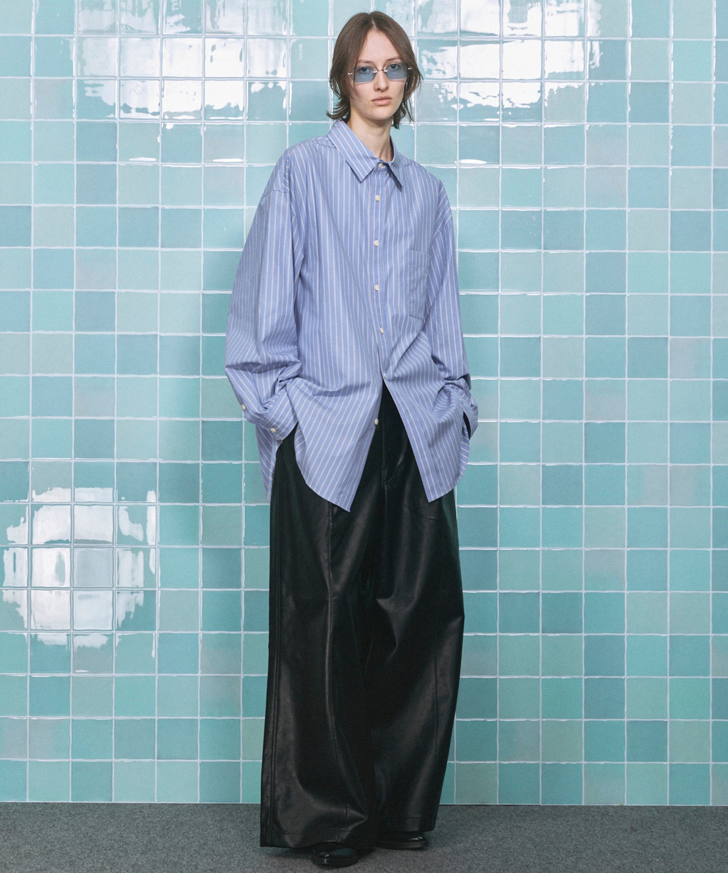 4 색 샹 브레이 세탁 가능한 양모 피크 라펠 더블 가슴 재킷