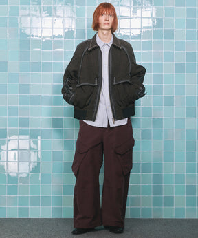 4 색 샹 브레이 세탁 가능한 양모 피크 라펠 더블 가슴 재킷