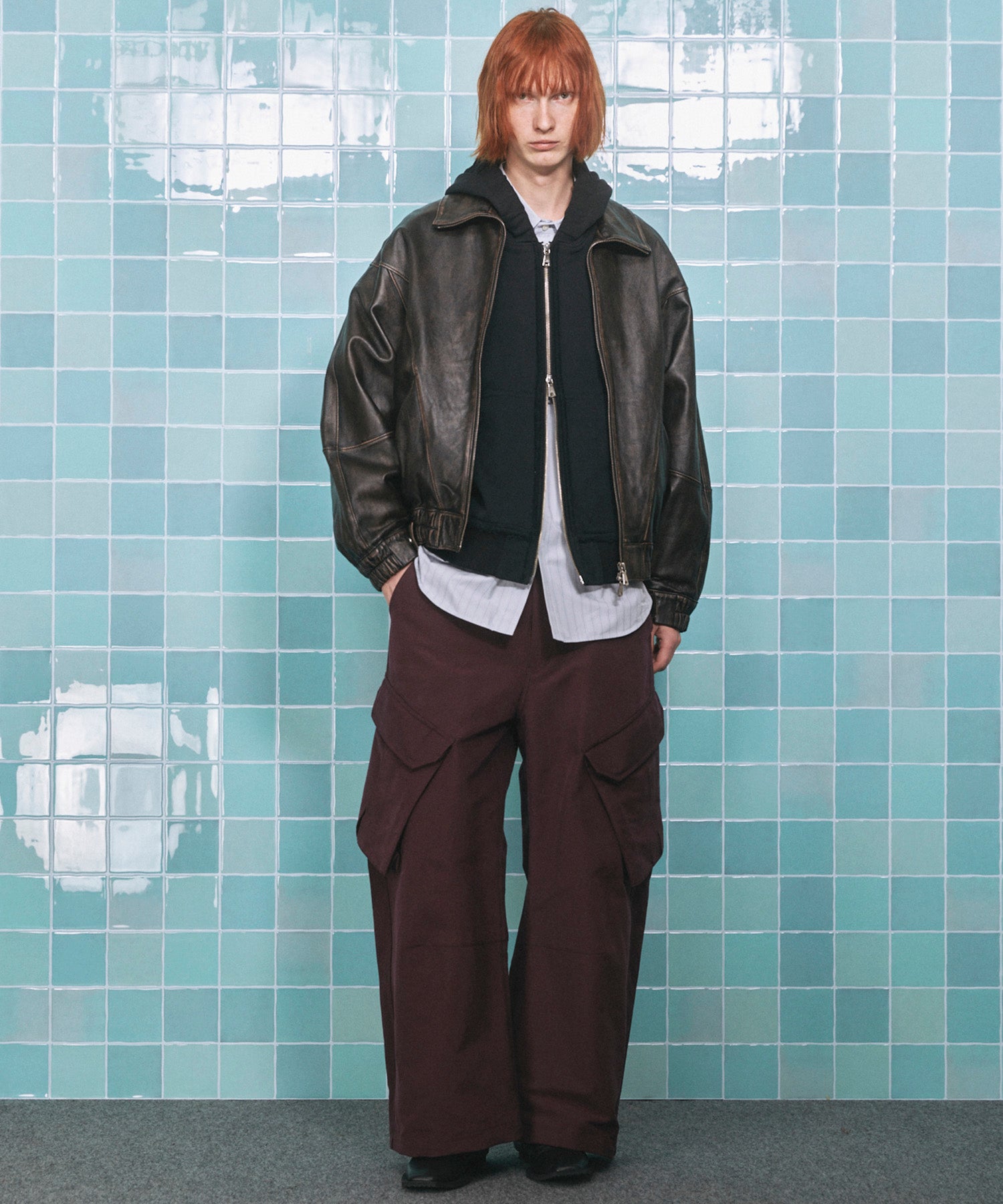 4 색 샹 브레이 세탁 가능한 양모 피크 라펠 더블 가슴 재킷