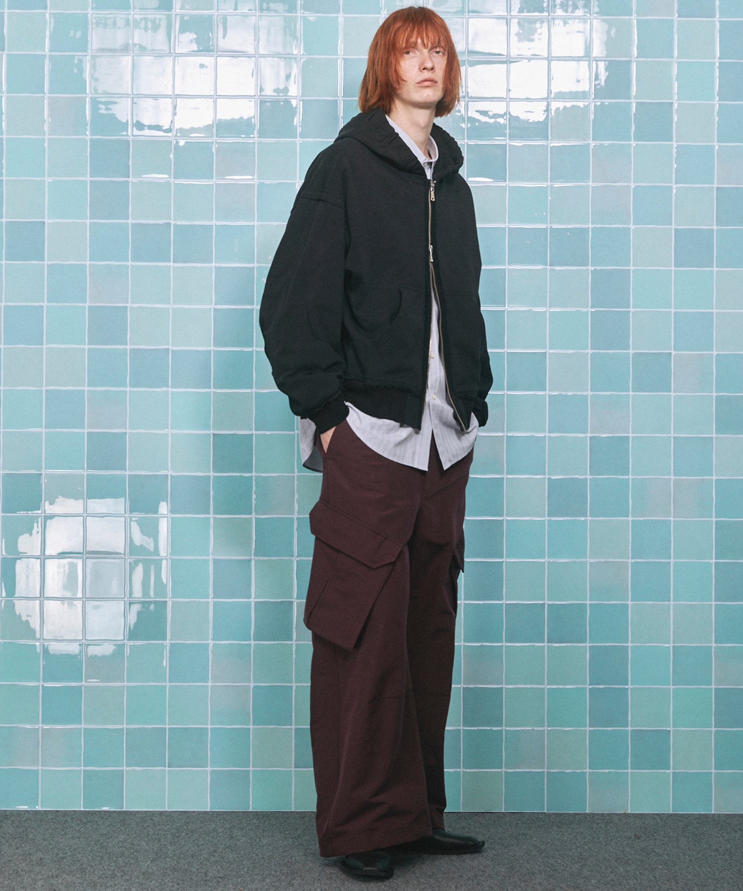 4 색 샹 브레이 세탁 가능한 양모 피크 라펠 더블 가슴 재킷