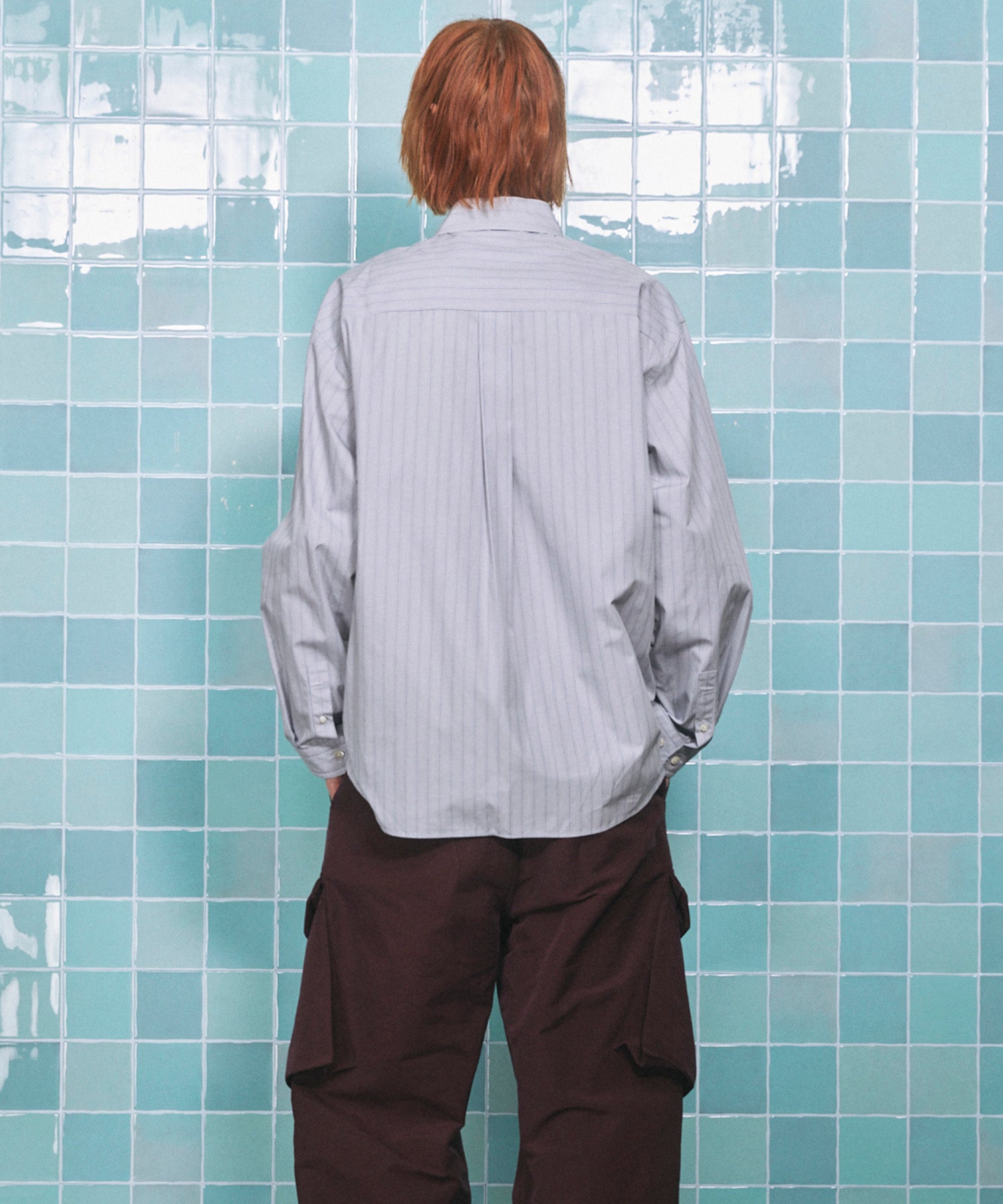 4 색 샹 브레이 세탁 가능한 양모 피크 라펠 더블 가슴 재킷