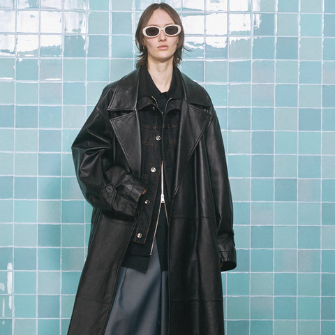 Sheep Leather Long Coat