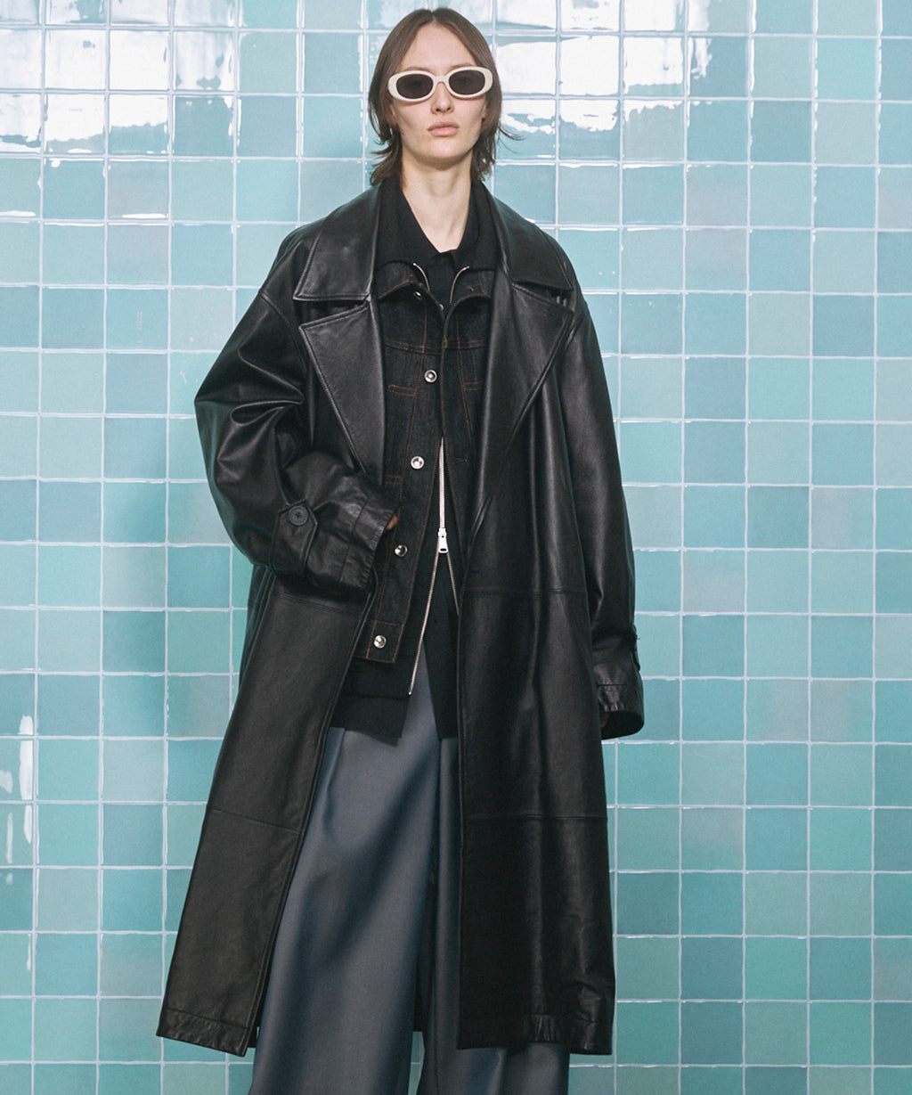 Sheep Leather Long Coat