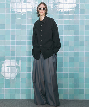 4 Colors CHAMBRAY WASHABLE WOOL BAGGY WIDE PANTS