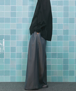 4 Colors CHAMBRAY WASHABLE WOOL BAGGY WIDE PANTS