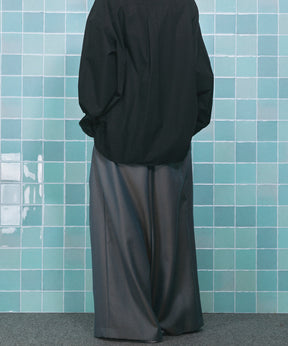 4 Colors CHAMBRAY WASHABLE WOOL BAGGY WIDE PANTS