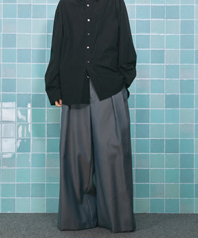 4 Colors CHAMBRAY WASHABLE WOOL BAGGY WIDE PANTS