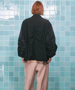 4 색 샹 브레이 세탁 가능한 양모 피크 라펠 더블 가슴 재킷