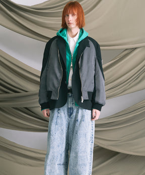 4 Colors Chambray Washable Wool Peaked Lapel Double Breasted Jacket