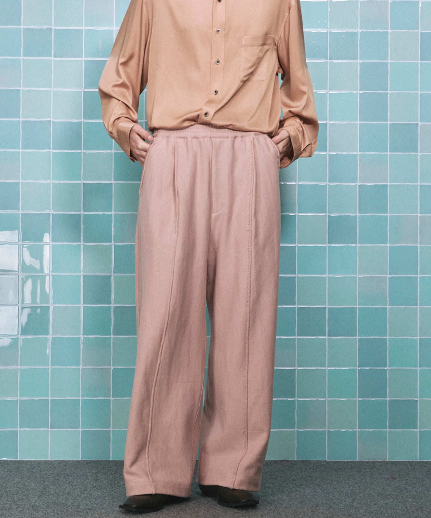 4 색 샹 브레이 세탁 가능한 양모 피크 라펠 더블 가슴 재킷