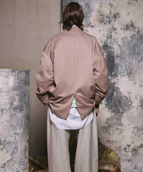 Wool Mix Smooth Prime-Over Peaked Lapel Double Tailored Jacket