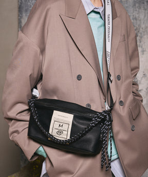 Aluminum Bonded Leather Shoulder Bag