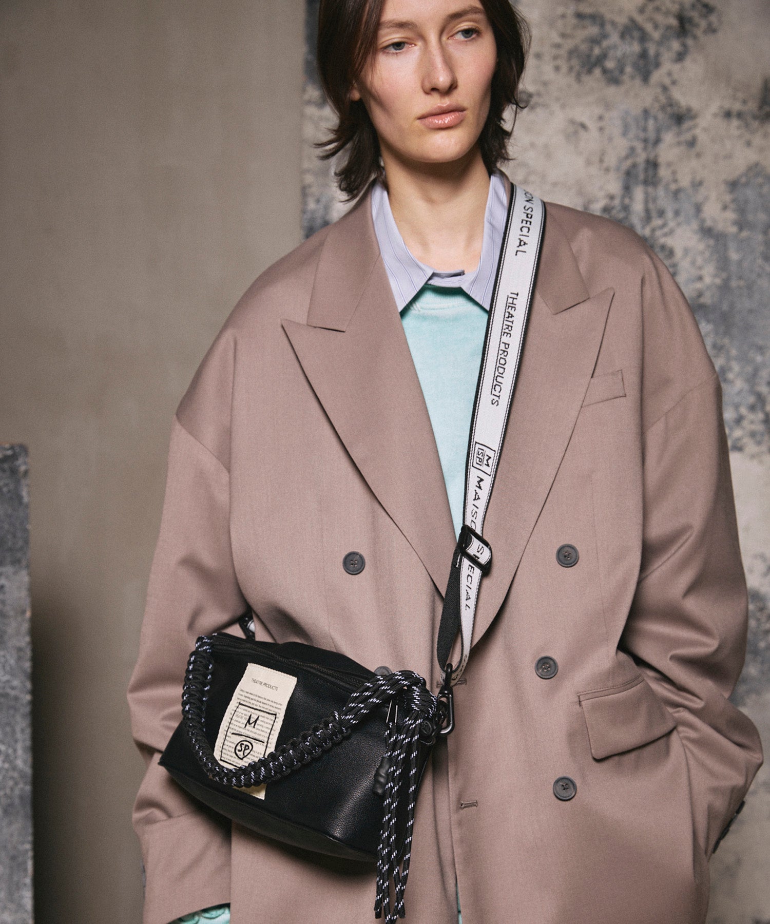 Aluminum Bonded Leather Shoulder Bag