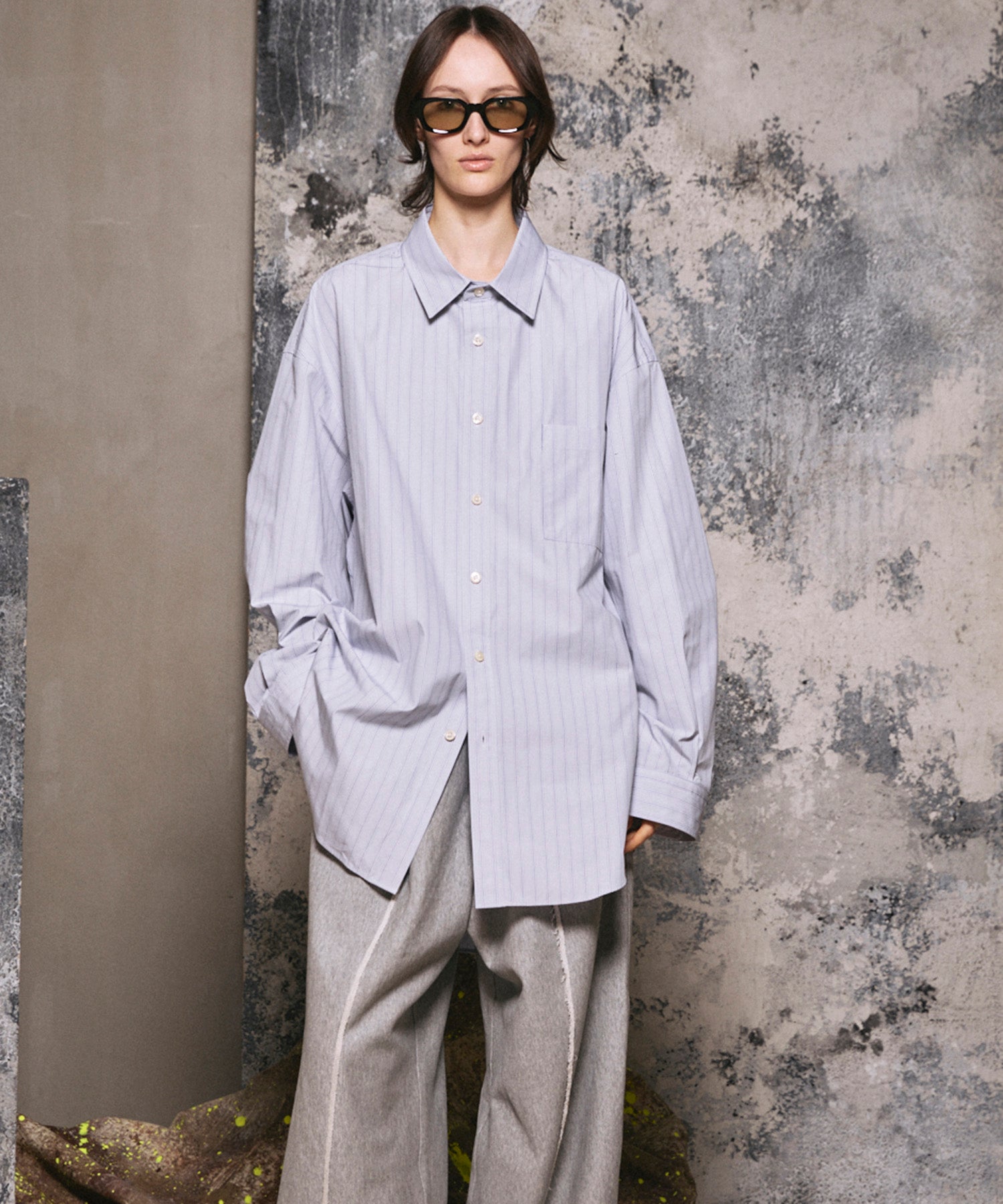 4 색 샹 브레이 세탁 가능한 양모 피크 라펠 더블 가슴 재킷