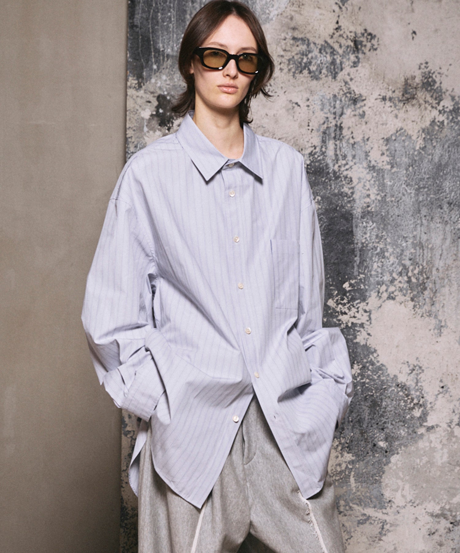 4 색 샹 브레이 세탁 가능한 양모 피크 라펠 더블 가슴 재킷