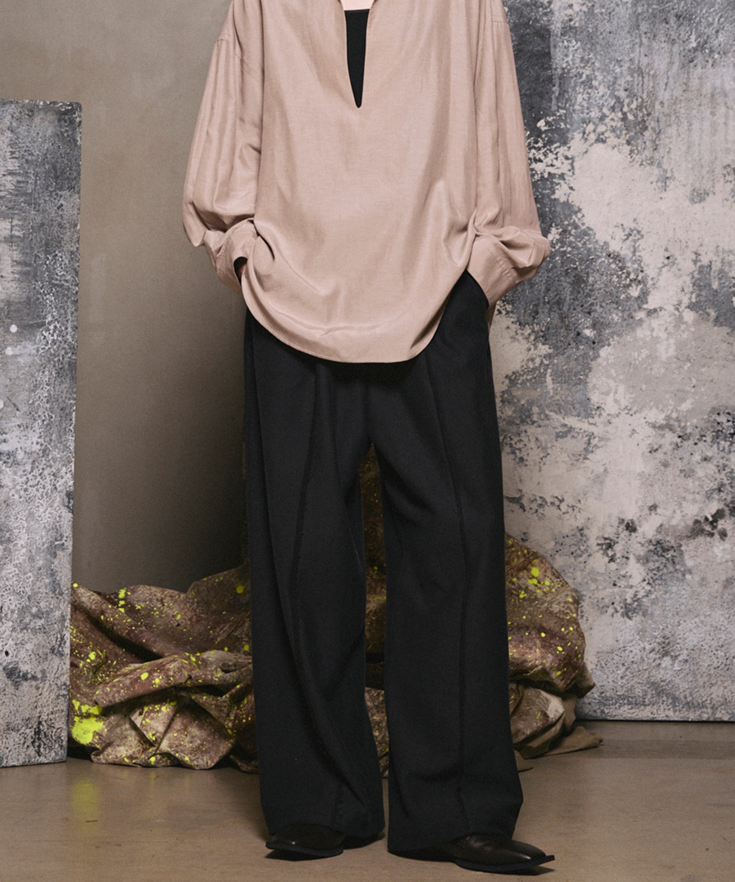 4 색 샹 브레이 세탁 가능한 양모 피크 라펠 더블 가슴 재킷