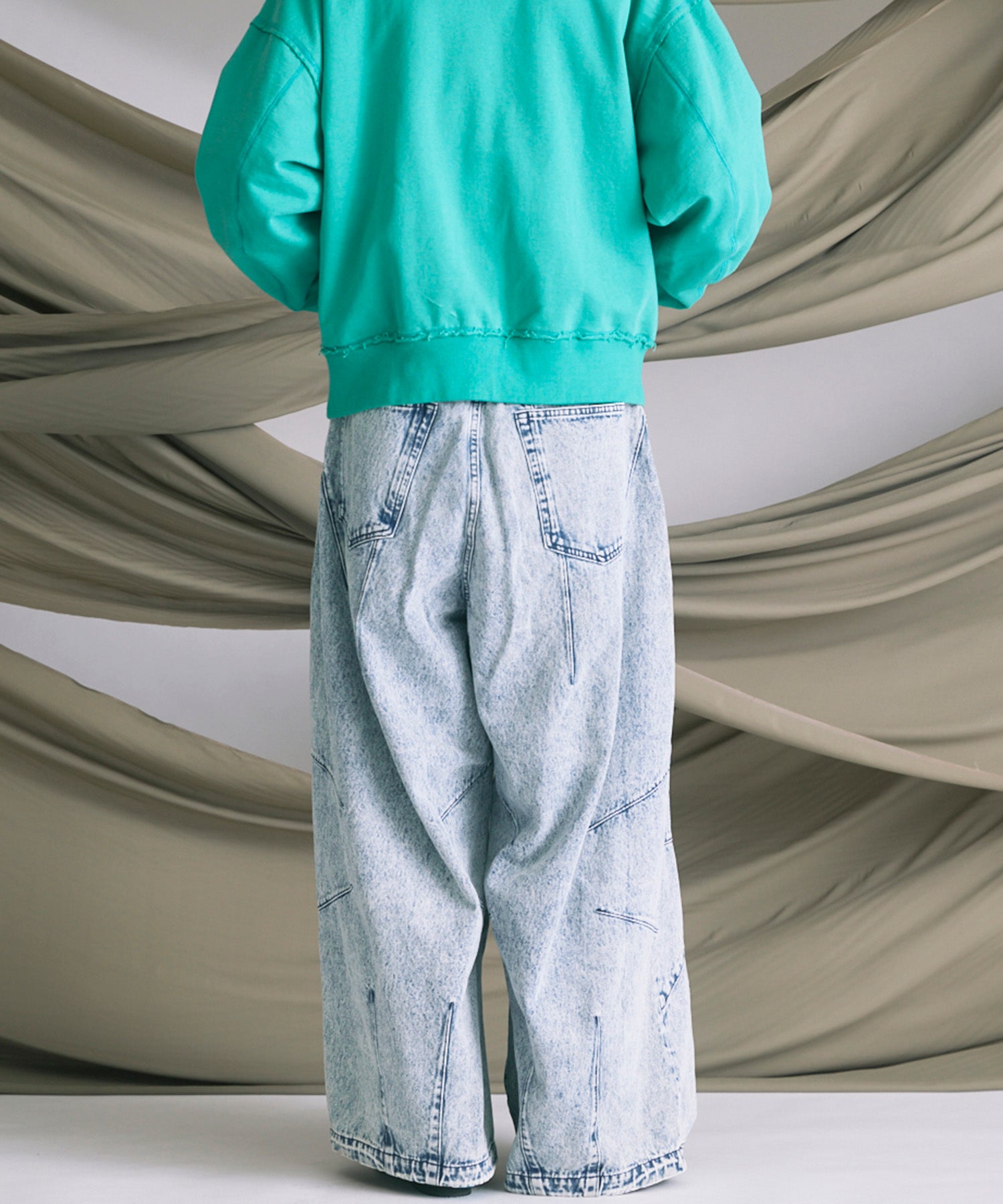 Prime-Wide Denim Balloon Pants