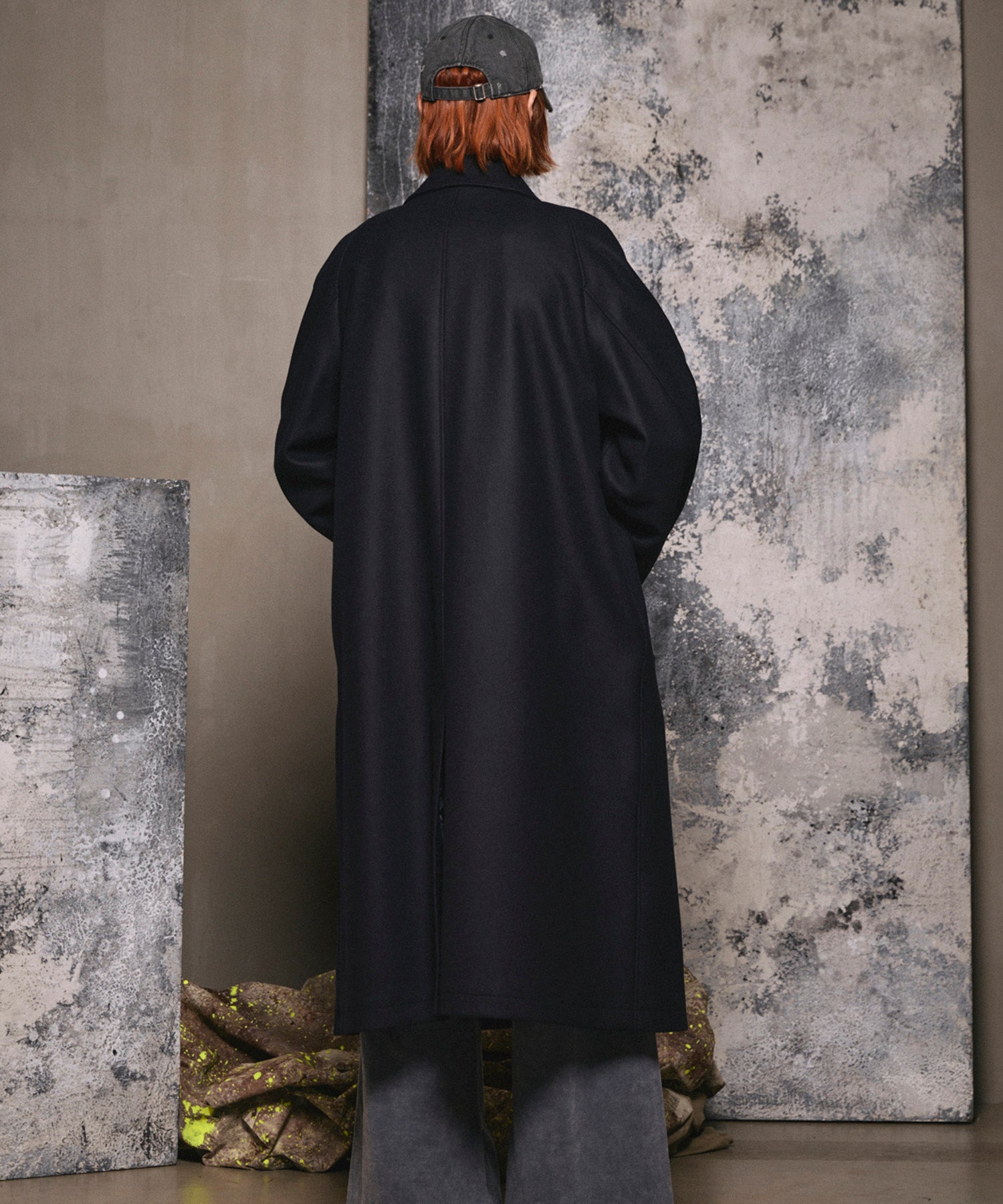 Super140s Prime-Over Melton Balmachan Coat
