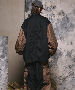 4 색 샹 브레이 세탁 가능한 양모 피크 라펠 더블 가슴 재킷