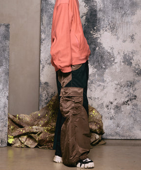 Different Material Docking Prime-Wide Field Pants