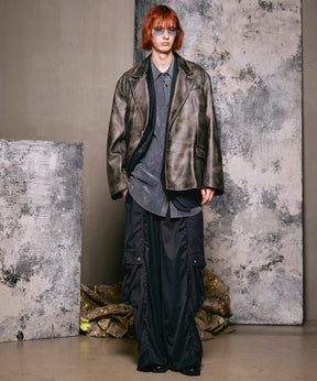 4 색 샹 브레이 세탁 가능한 양모 피크 라펠 더블 가슴 재킷