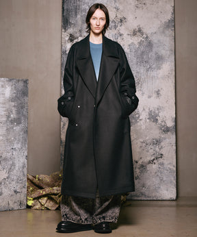 Super140s Prime-Over Melton Double Breasted Coat