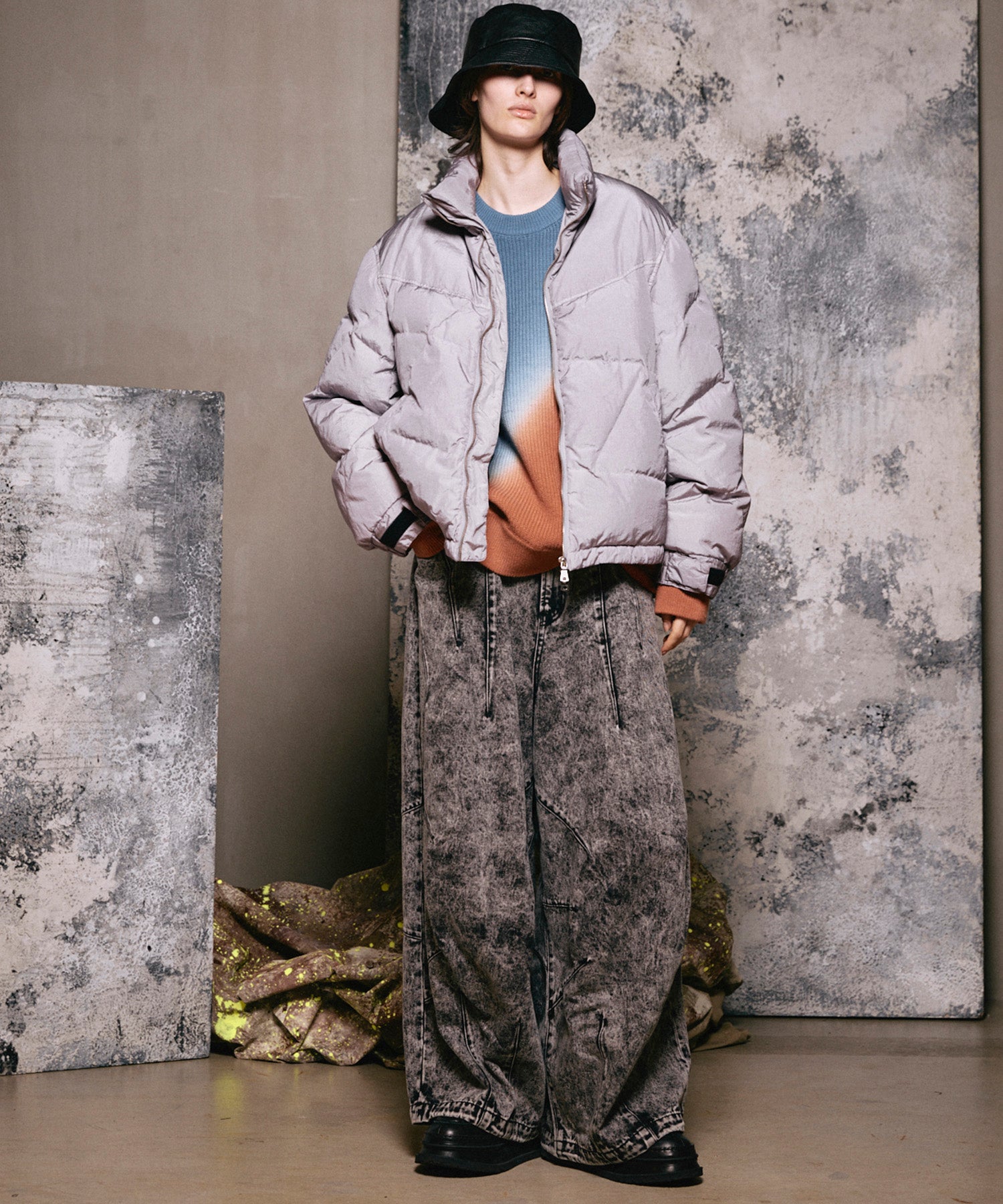 4 색 샹 브레이 세탁 가능한 양모 피크 라펠 더블 가슴 재킷